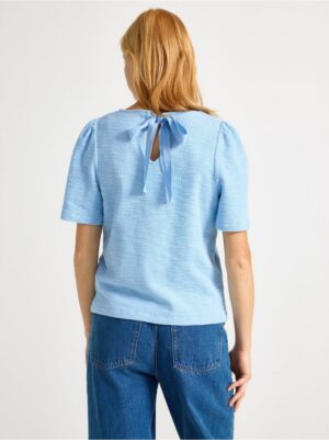 Short-sleeved top with texture - 3004125-4114