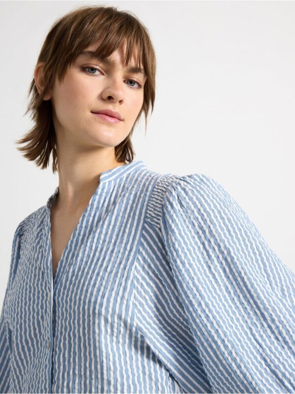 Blouse in seersucker - 3004218-7257