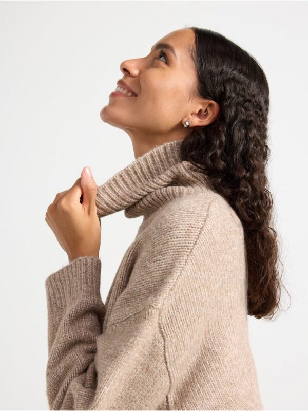 Knitted roll neck jumper - 3004483-7291