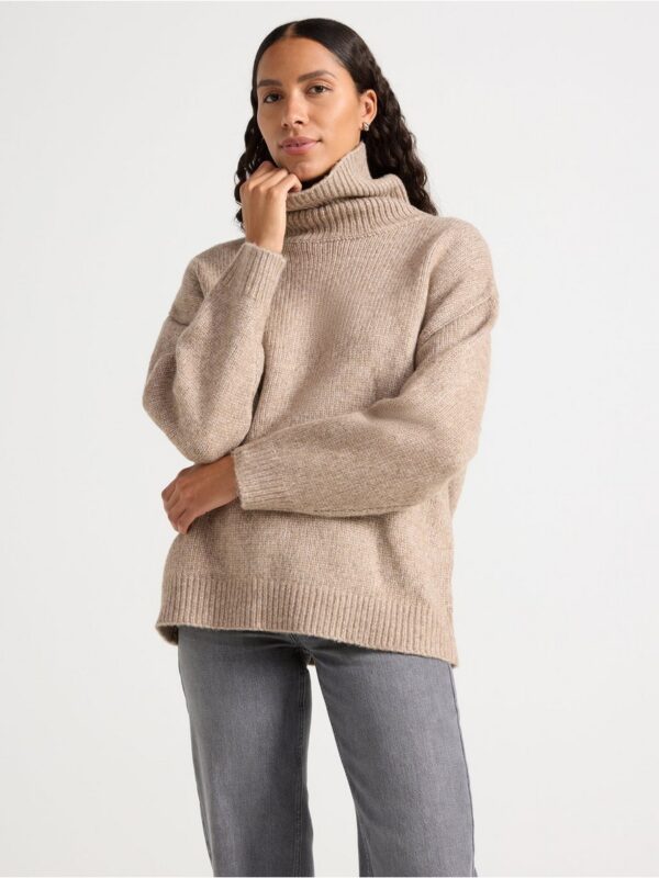 Knitted roll neck jumper - 3004483-7291