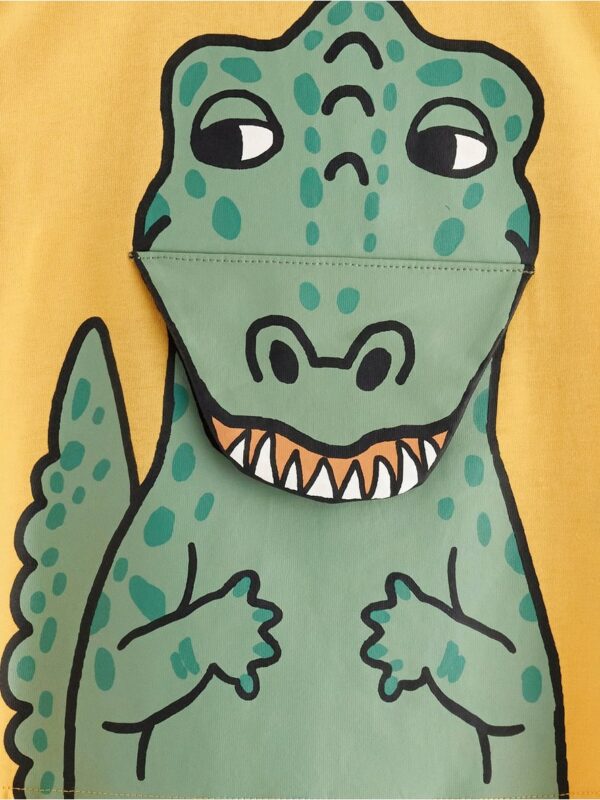 Long-sleeved top with dinosaur - 3004506-4087