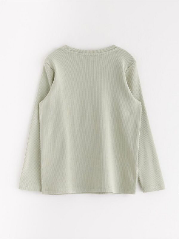 Ribbed long-sleeved top - 3004580-8884