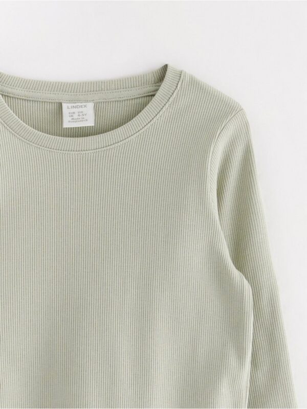 Ribbed long-sleeved top - 3004580-8884