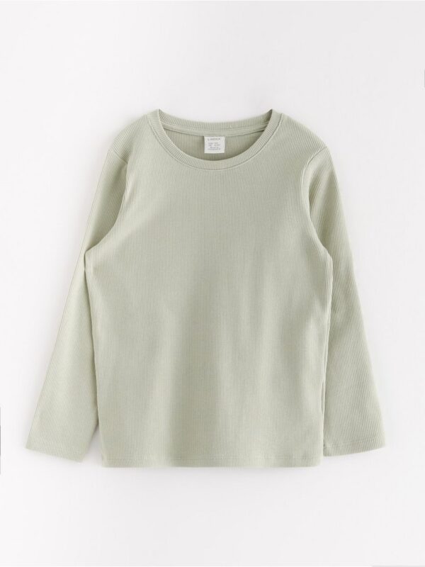 Ribbed long-sleeved top - 3004580-8884