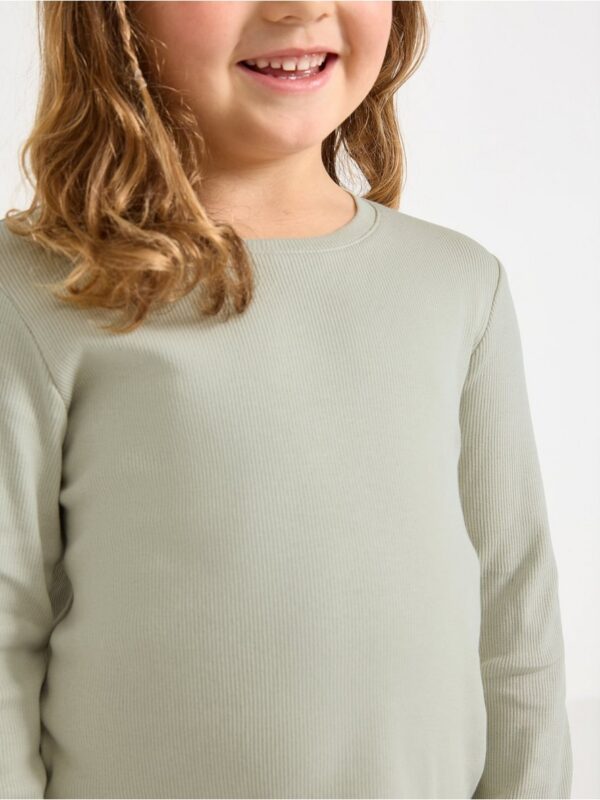 Ribbed long-sleeved top - 3004580-8884
