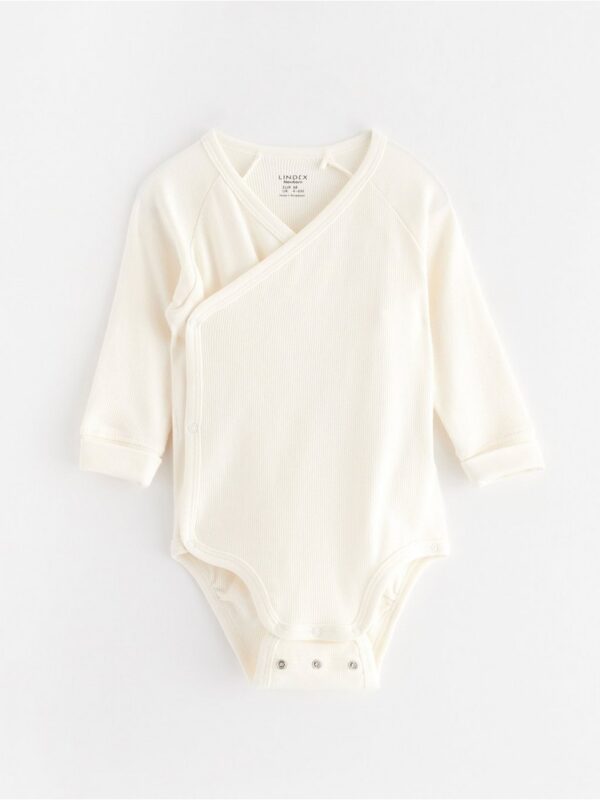 Ribbed wrap bodysuit - 3004659-325