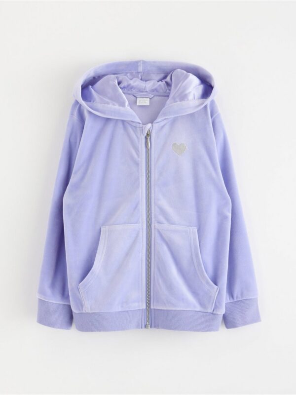 Hoodie in velour - 3004736-1338