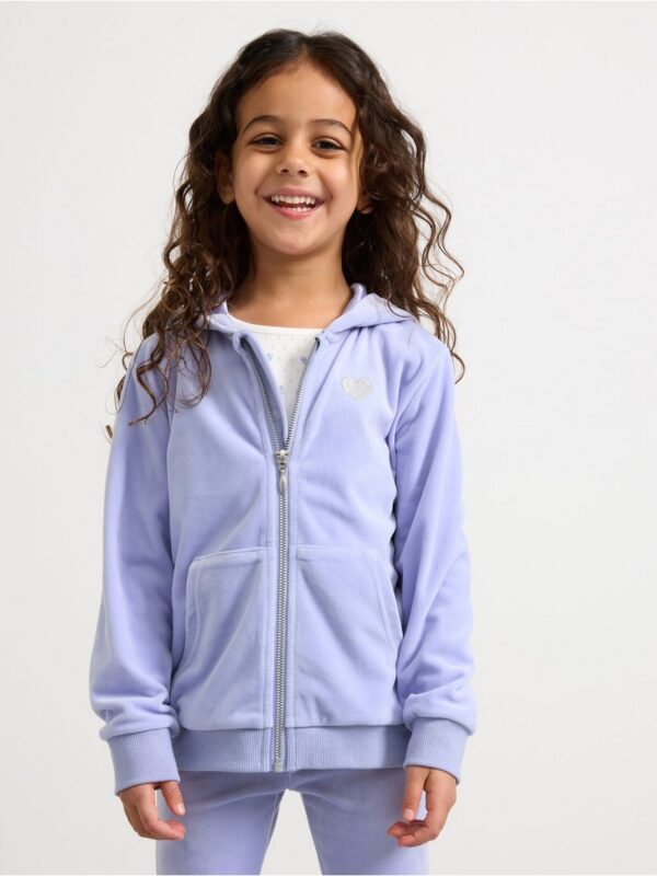 Hoodie in velour - 3004736-1338