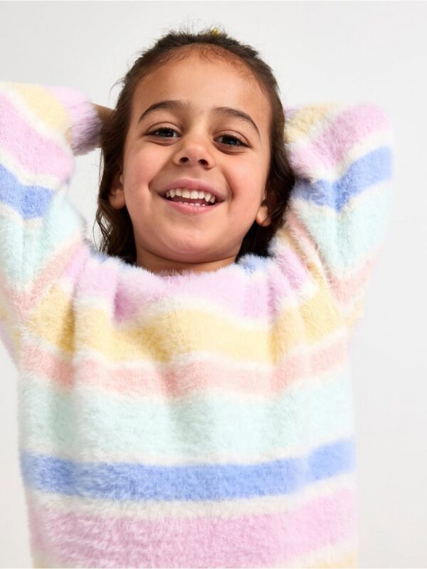 Jumper in feather yarn - 3004743-3679