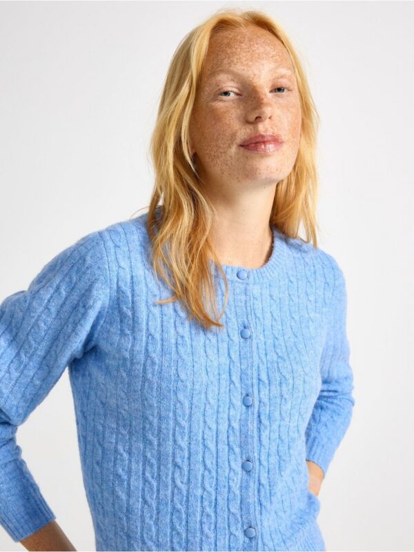 Cable-knit cardigan - 3005022-7201