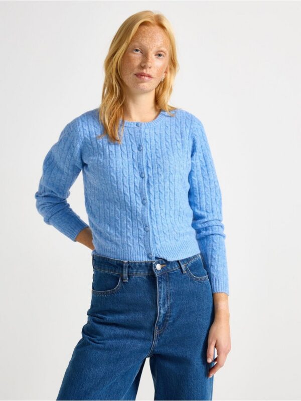 Cable-knit cardigan - 3005022-7201