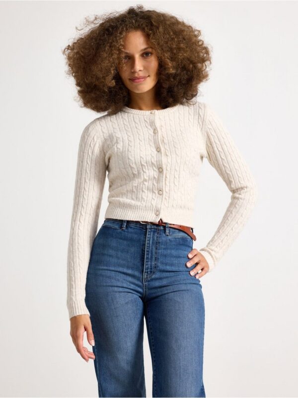 Cable-knit cardigan - 3005022-9806