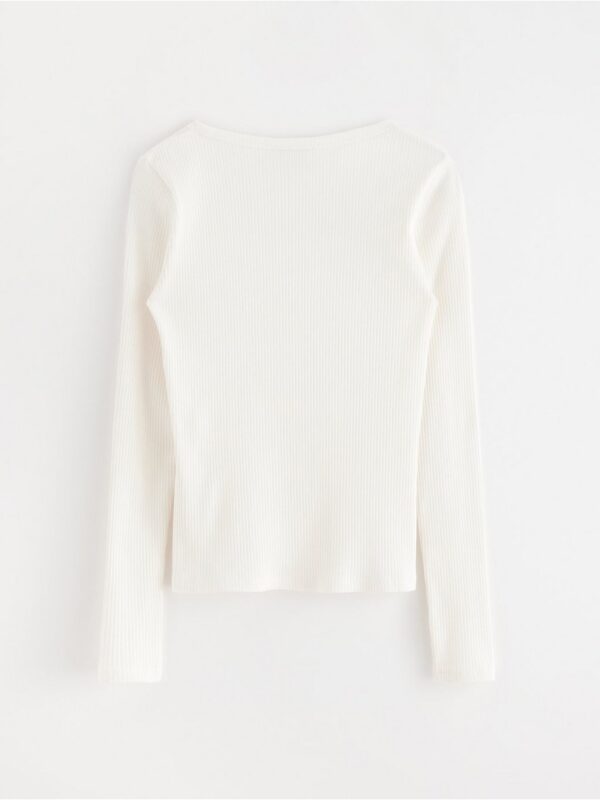 Ribbed long-sleeved top - 3005062-300