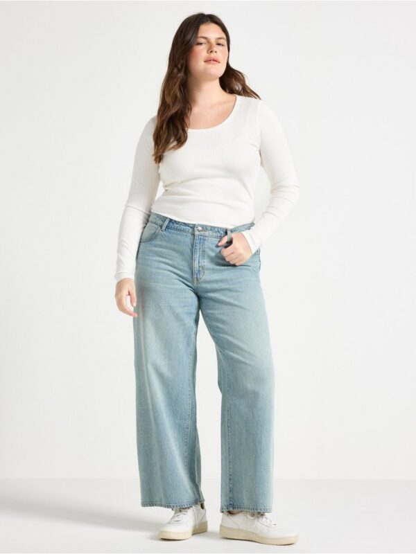 Ribbed long-sleeved top - 3005062-300