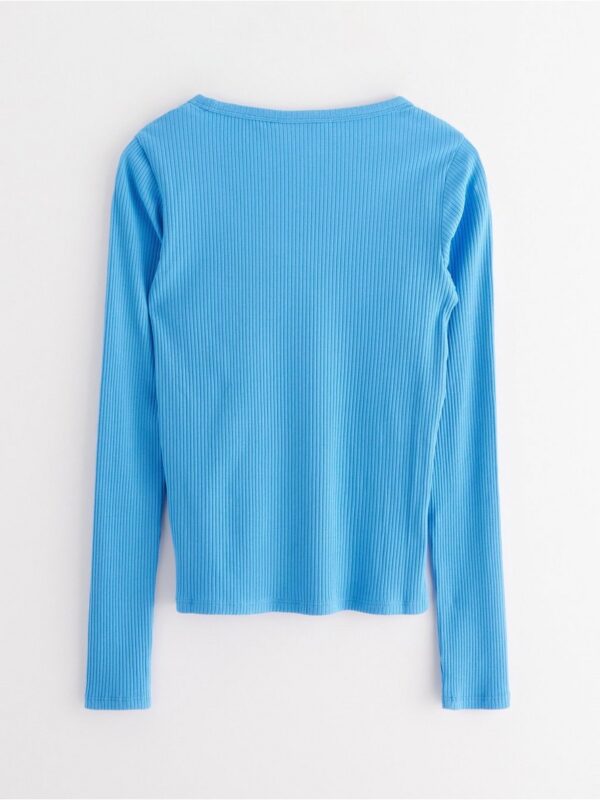 Ribbed long-sleeved top - 3005062-5976