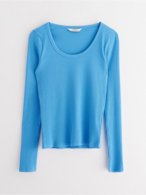 Ribbed long-sleeved top - 3005062-5976