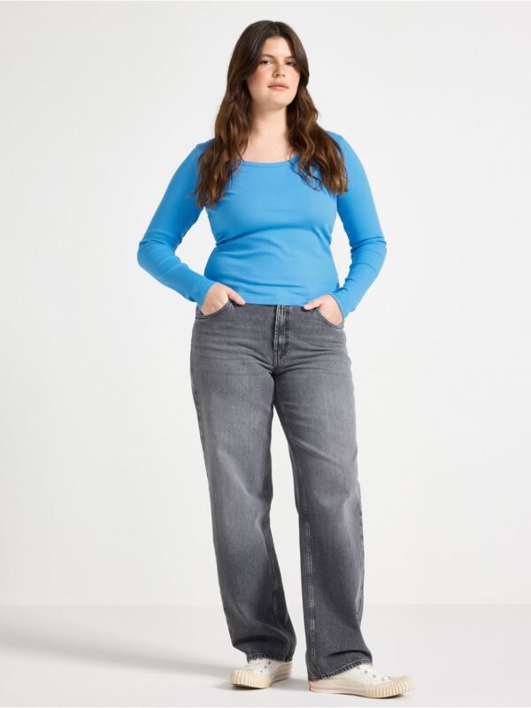Ribbed long-sleeved top - 3005062-5976