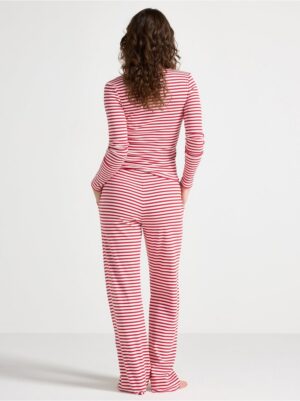 Ribbed pyjama trousers - 3005352-7251