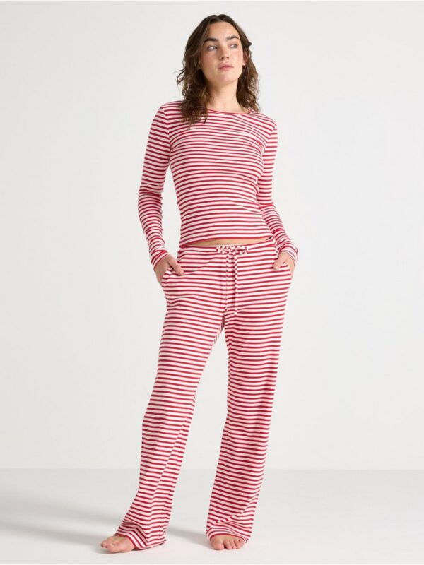 Ribbed pyjama trousers - 3005352-7251