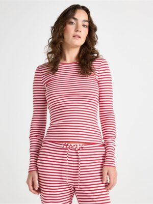 Ribbed pyjama top - 3005951-7251