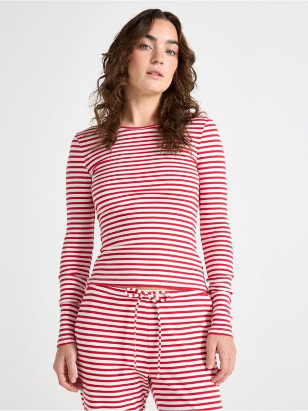 Ribbed pyjama top - 3005951-7251