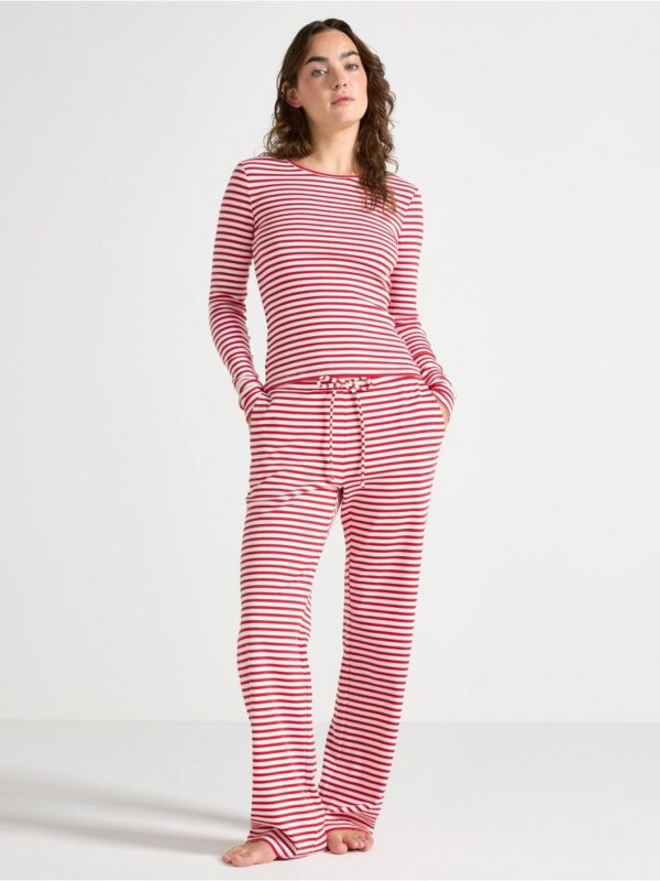Ribbed pyjama top - 3005951-7251