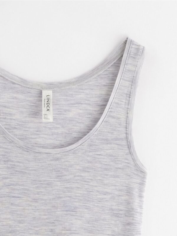 Tank top in merino wool - 8362684-7451