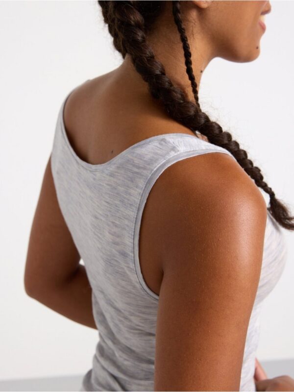 Tank top in merino wool - 8362684-7451