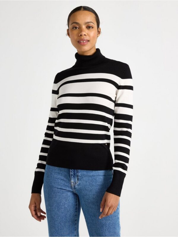 Fine-knit roll neck top - 8385452-7488