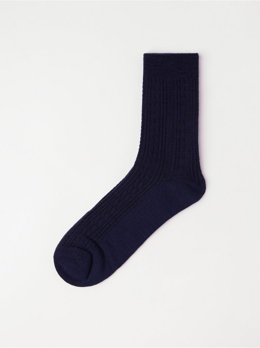 Carape – Cable-knit merino wool blend socks