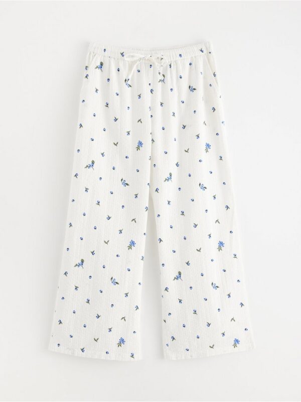 Pyjama trousers in seersucker - 8579929-3675