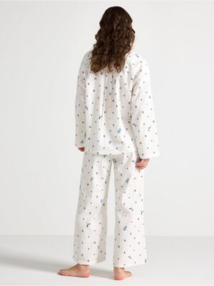 Pyjama trousers in seersucker - 8579929-3675