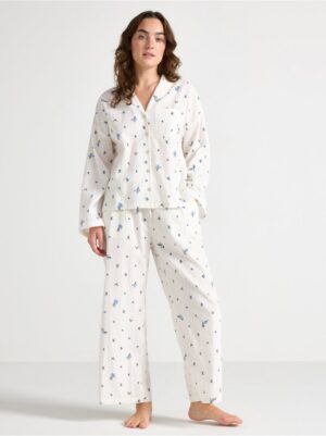 Pyjama trousers in seersucker - 8579929-3675