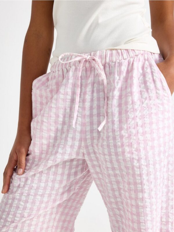 Pyjama trousers in seersucker - 8579929-7249