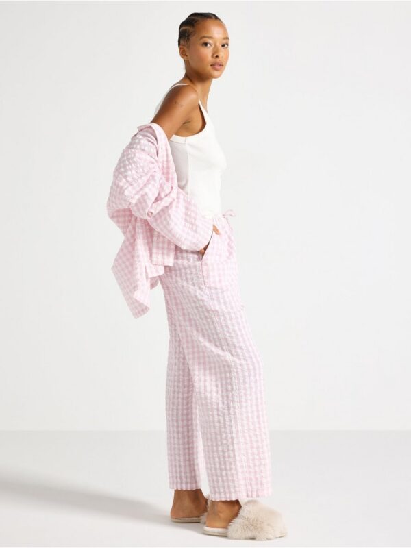 Pyjama trousers in seersucker - 8579929-7249