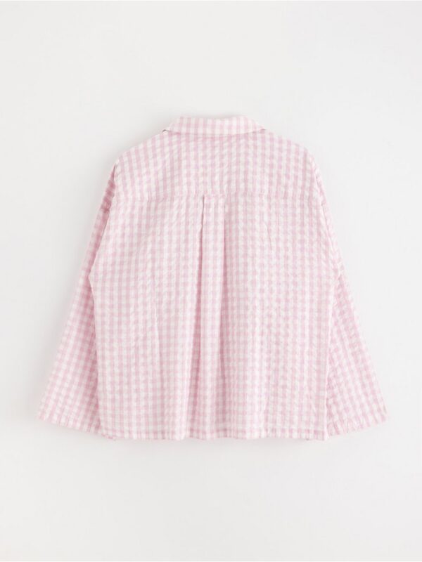 Pyjama shirt in seersucker - 8673001-7249