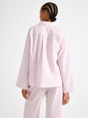 Pyjama shirt in seersucker - 8673001-7249