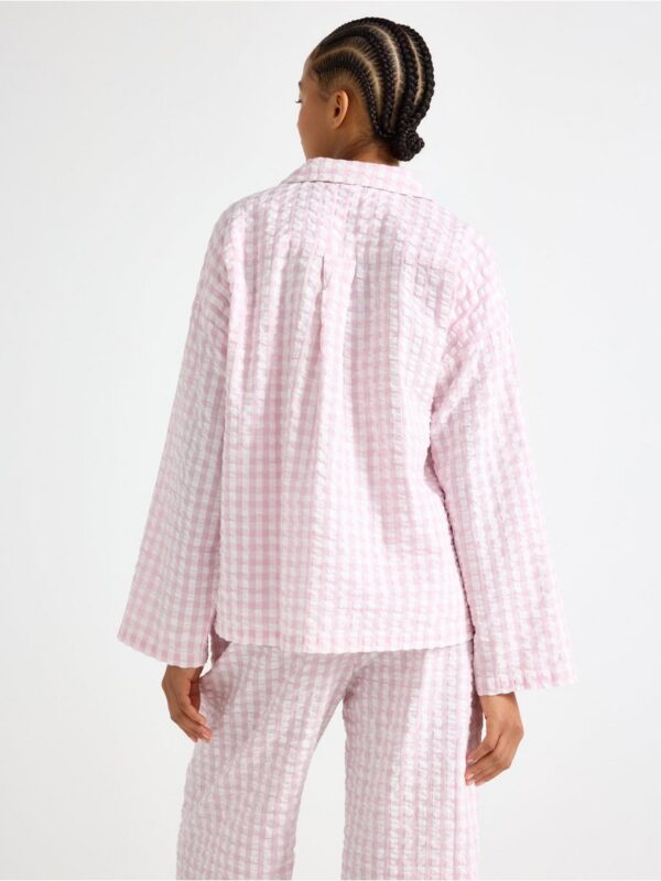 Pyjama shirt in seersucker - 8673001-7249