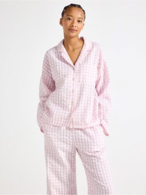 Pyjama shirt in seersucker - 8673001-7249