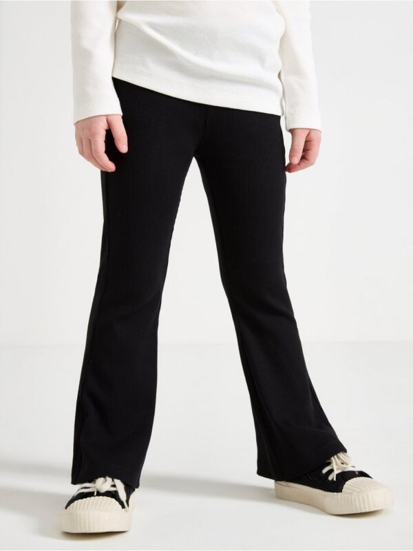 Ribbed flared leggings - 3004044-80