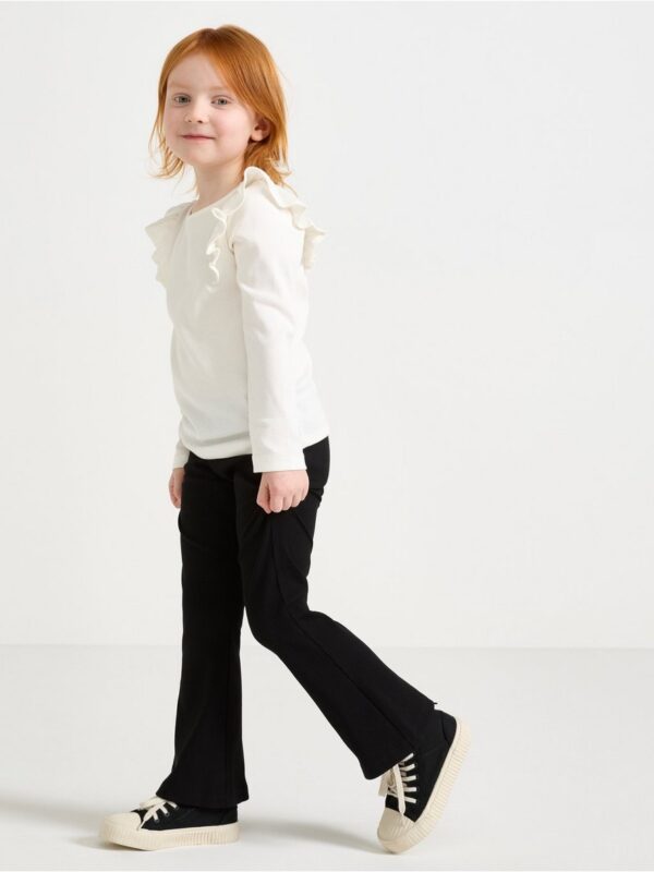 Ribbed flared leggings - 3004044-80
