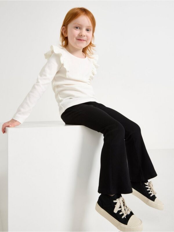 Ribbed flared leggings - 3004044-80