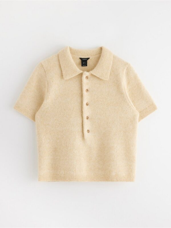 Short-sleeved jumper with collar - 3004051-1632