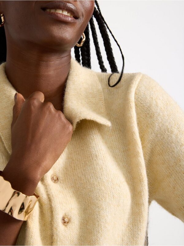 Short-sleeved jumper with collar - 3004051-1632