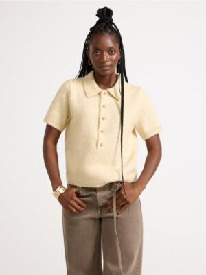 Short-sleeved jumper with collar - 3004051-1632