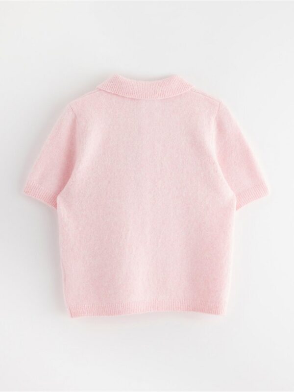 Short-sleeved jumper with collar - 3004051-2200