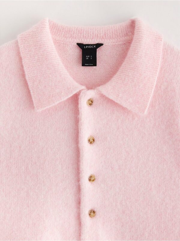 Short-sleeved jumper with collar - 3004051-2200