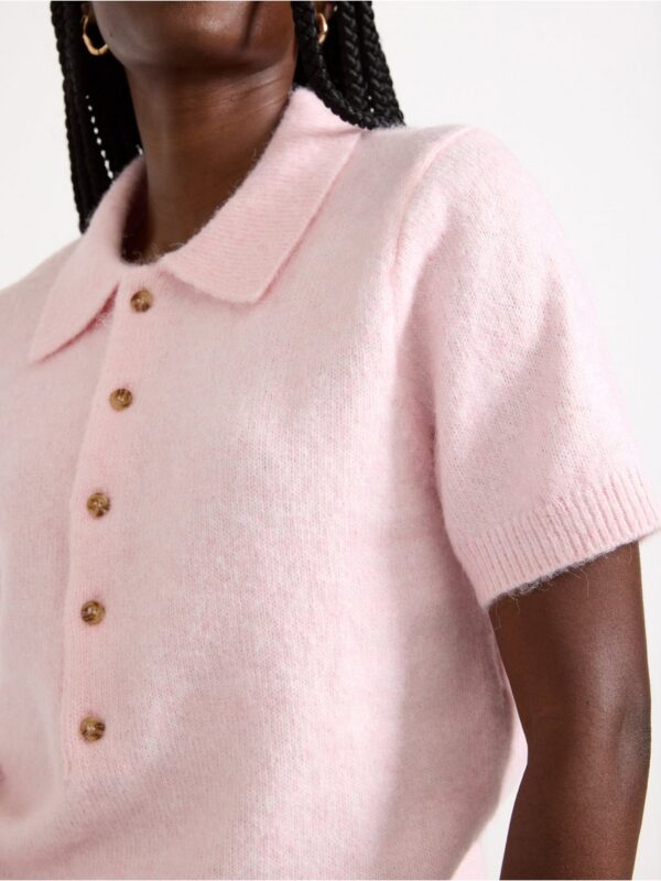 Short-sleeved jumper with collar - 3004051-2200