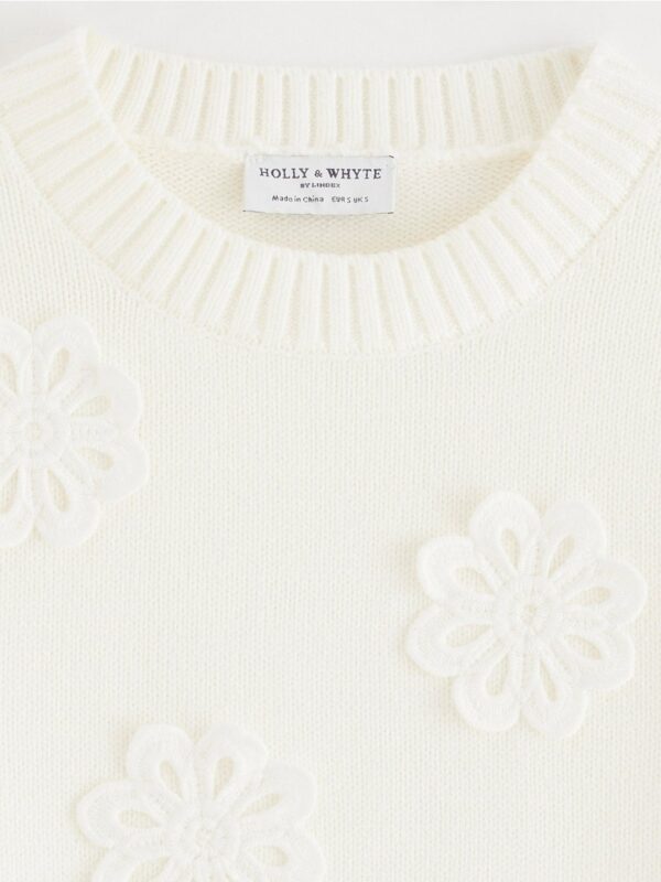 Short-sleeved knitted jumper - 3004074-7488