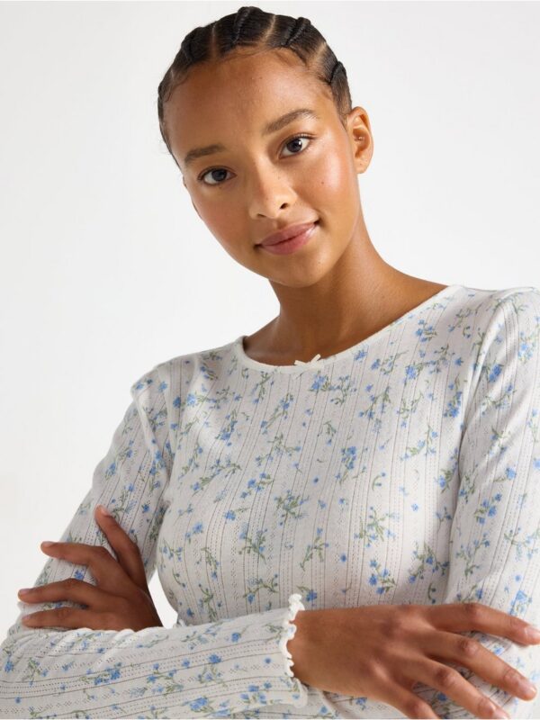 Pyjama top in pointelle - 3004087-1737